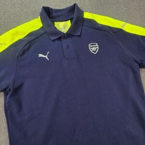Arsenal London‎ Fc Puma 2016-17 Soccer Jersey Polo Shirt Blue Mens Size Large